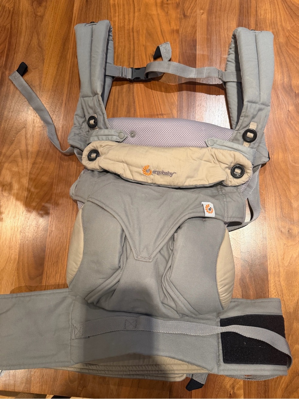 Ergobaby Gray and Beige Convertible Backpack + New Born Insert